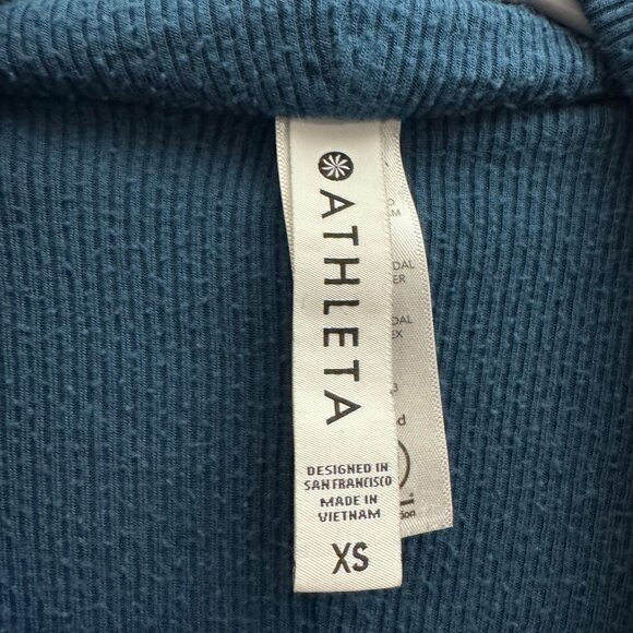 Athleta Pranayama Long Wrap Cardigan Coastal Teal Lifestyle Athletic - Picture 5 of 7